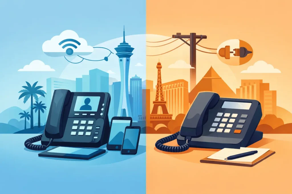 VoIP vs Landline Phones for Las Vegas Offices